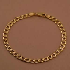 14K Real Gold 4.8 mm Cuban Chain Bracelet | Birthday Gift | Real Gold Cuban |